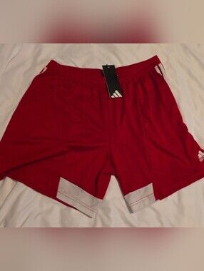 Adidas Women's Bright Red Athletic Shorts Large NWT